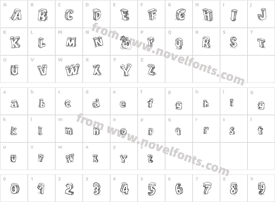 Cartoon Blocks Christmas SCCharacter Map