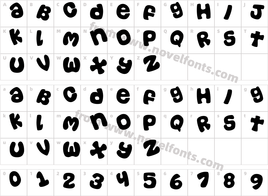 Casual TossedCharacter Map