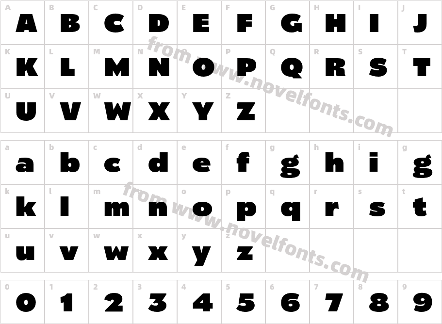 Catalpa BlackCharacter Map