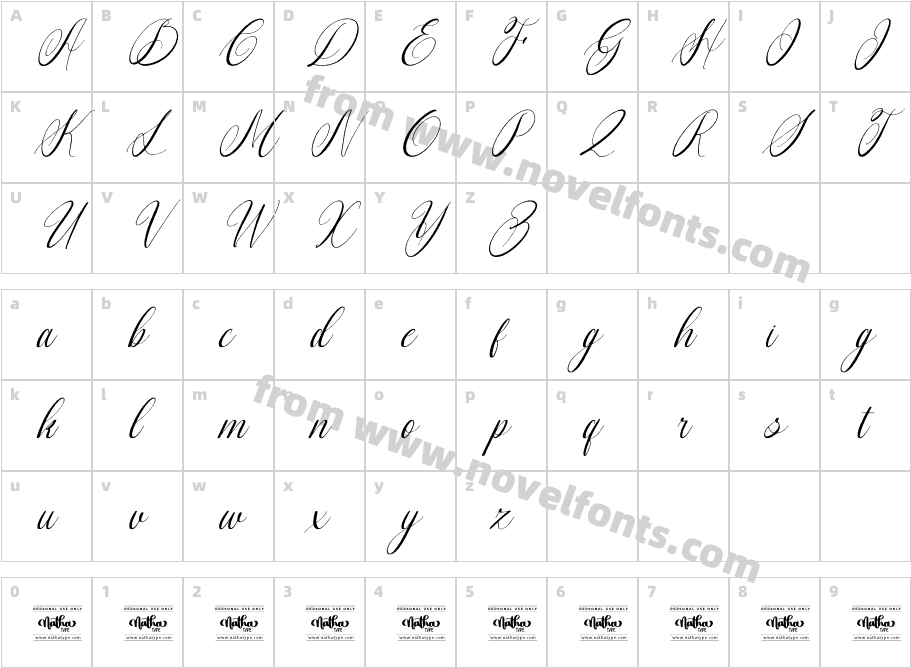 Levigate Personal UseCharacter Map