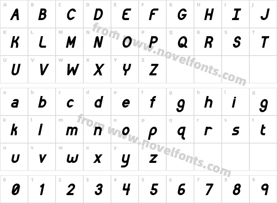 Catenary Bold ItalicCharacter Map