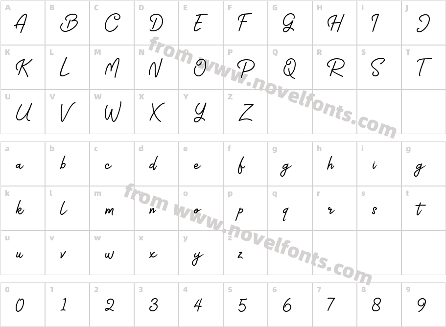 Catherine ScriptCharacter Map