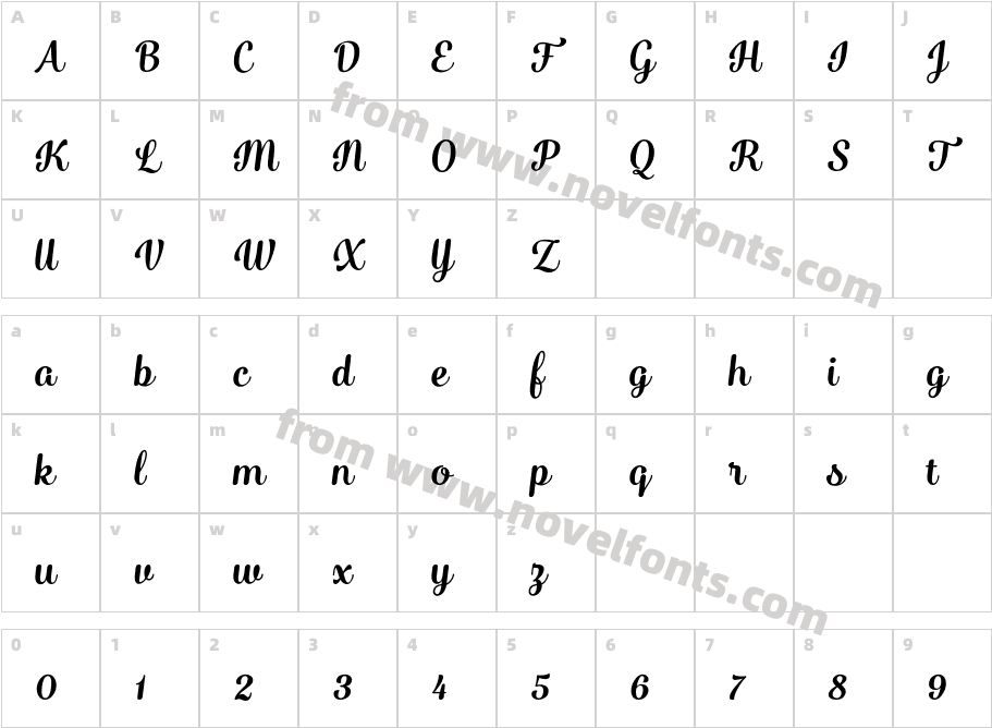 Catsy W05 BoldCharacter Map