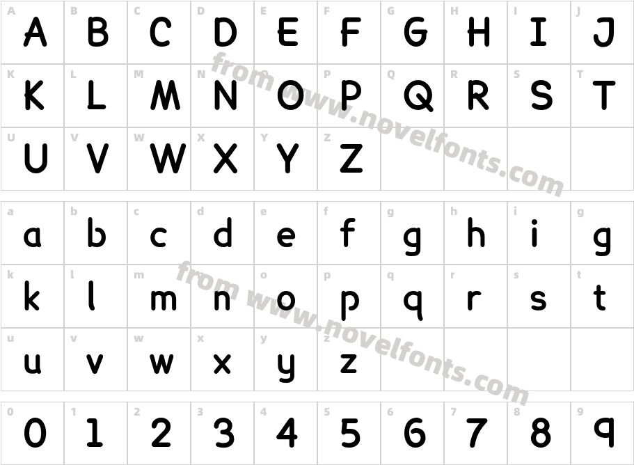 Lexia-BoldCharacter Map