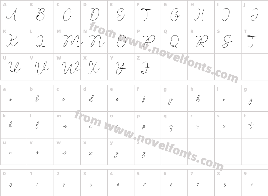 Cemilan SignatureCharacter Map