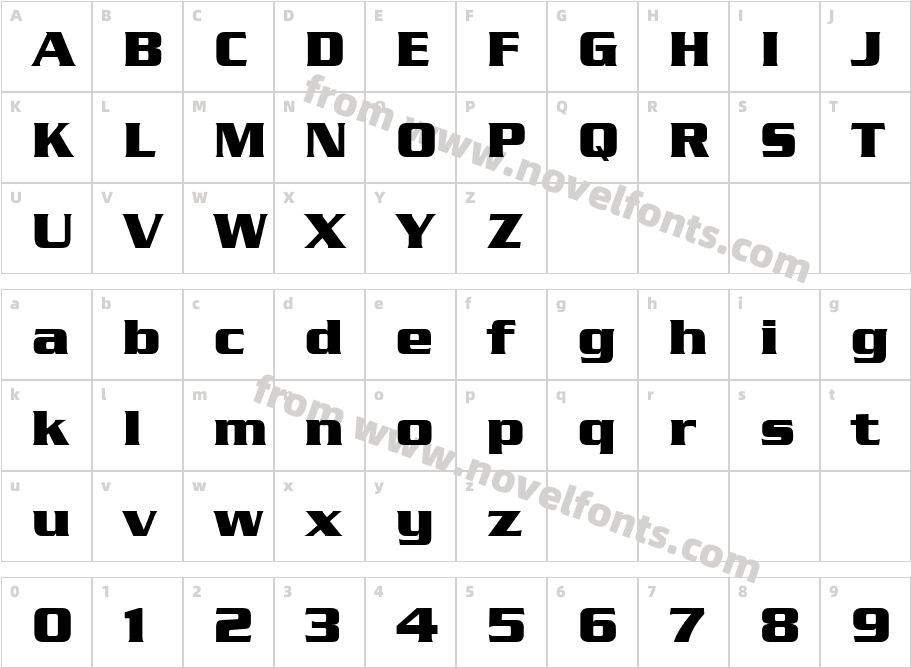 Chainlink BoldSWFTECharacter Map