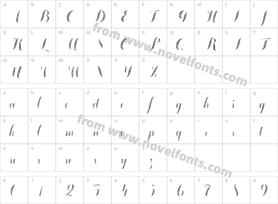 Chameleon Fill Stripe3Character Map