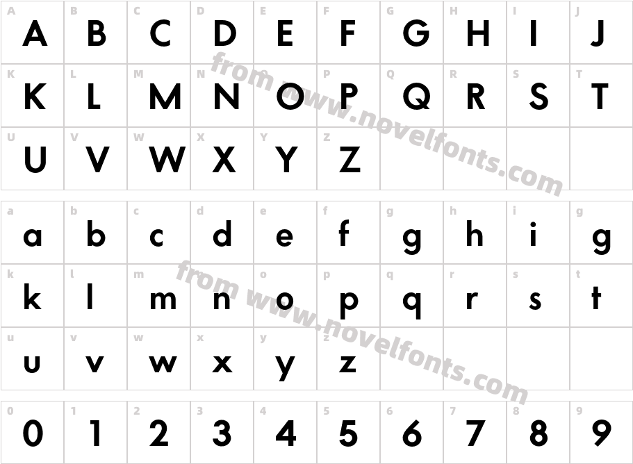 Charrow ExtraboldCharacter Map