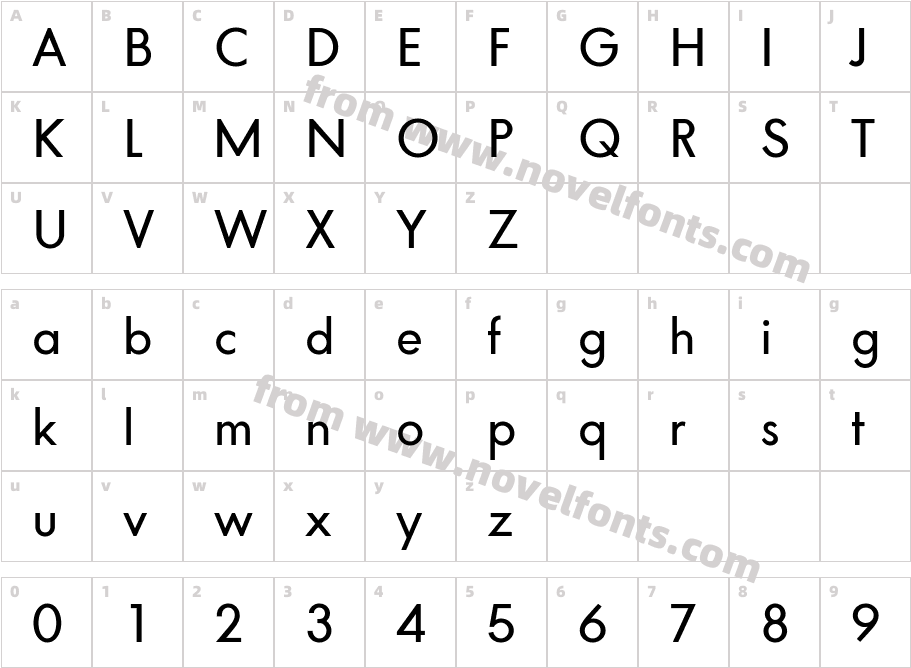 Charrow SemiboldCharacter Map