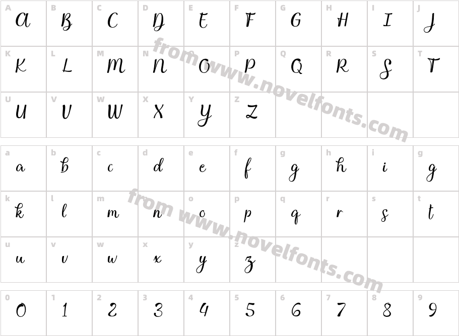 Chatarina RegularCharacter Map