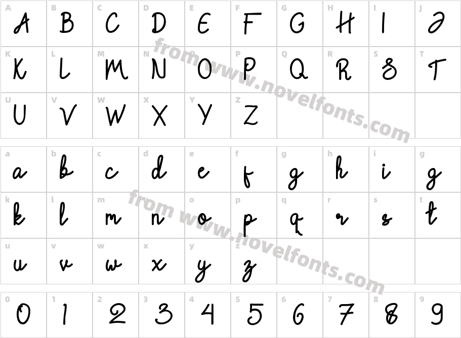 Chattagirie BoldCharacter Map