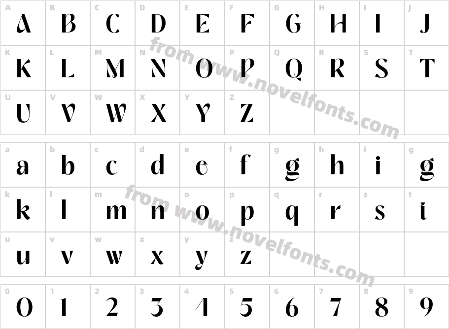 Chaviera Pro BoldCharacter Map