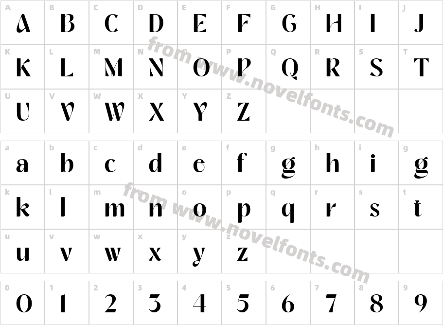 Chaviera Pro BoldCharacter Map