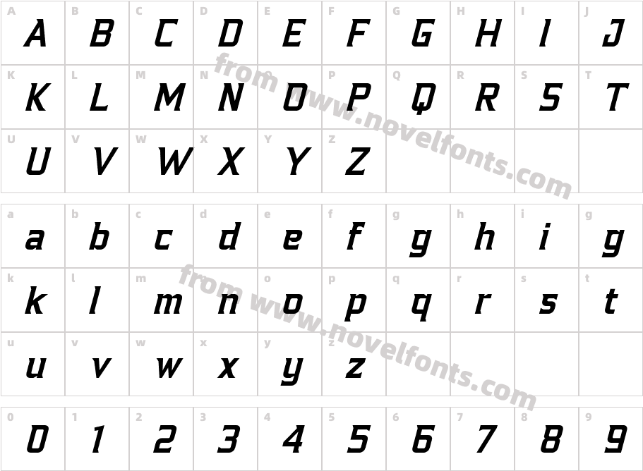 Chavirs ItalicCharacter Map