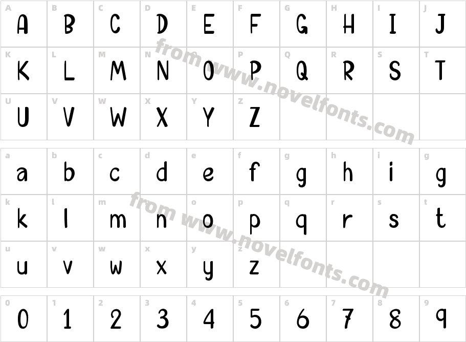 Cheery Moment RegularCharacter Map