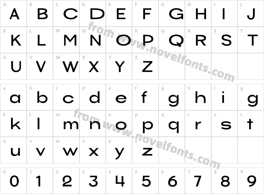 Chekos W05 BoldCharacter Map