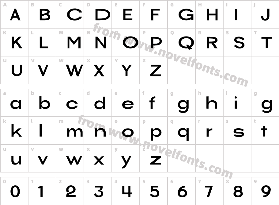 Chekos W05 Ultra BoldCharacter Map