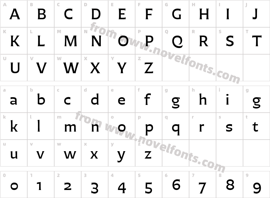 Chercan MediumCharacter Map