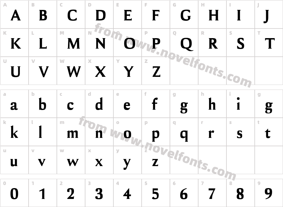 Cheston BoldCharacter Map