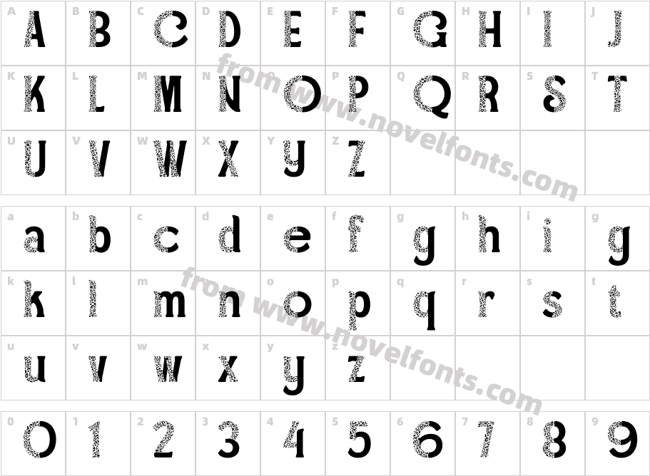 Cheto MediumCharacter Map