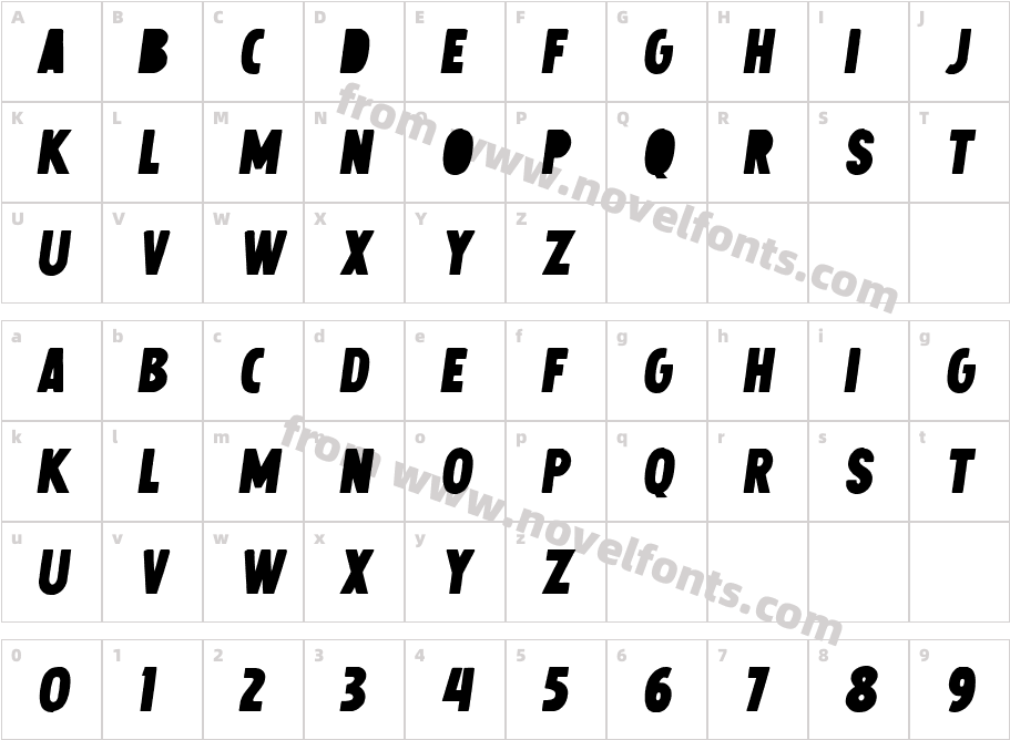 Chillow ItalicCharacter Map