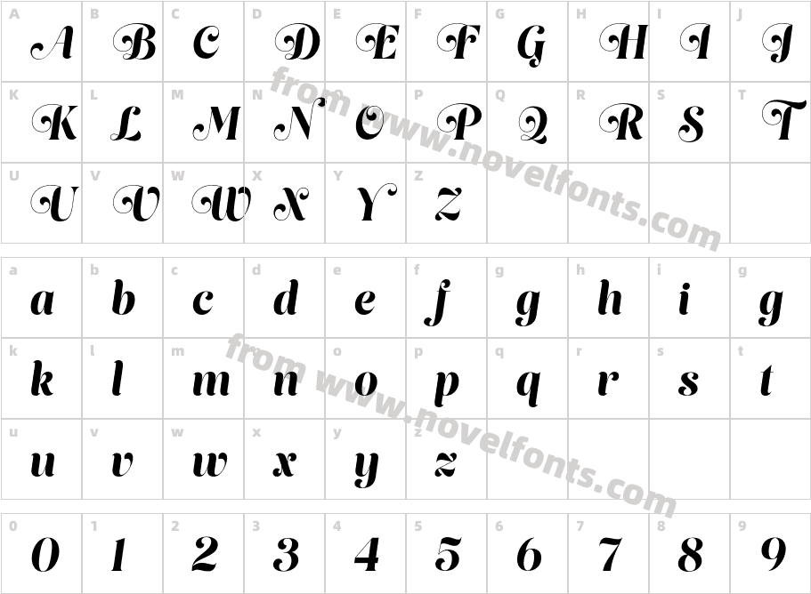Chistelia RegularCharacter Map