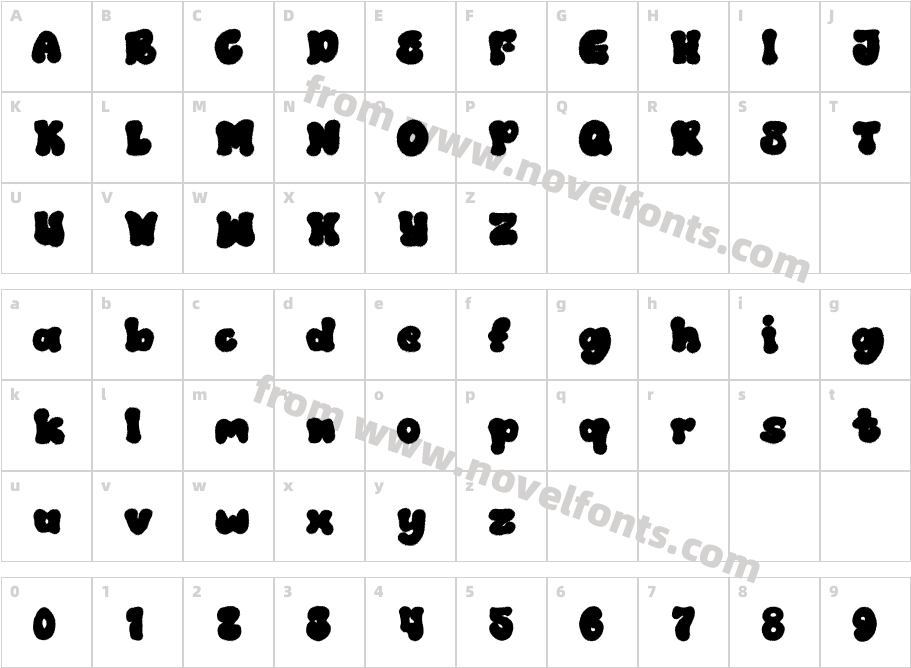 Chiwers RegularCharacter Map