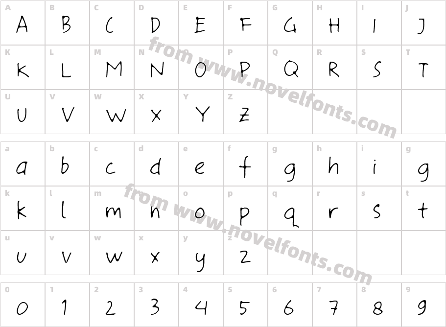 Chocolate Matte RegularCharacter Map