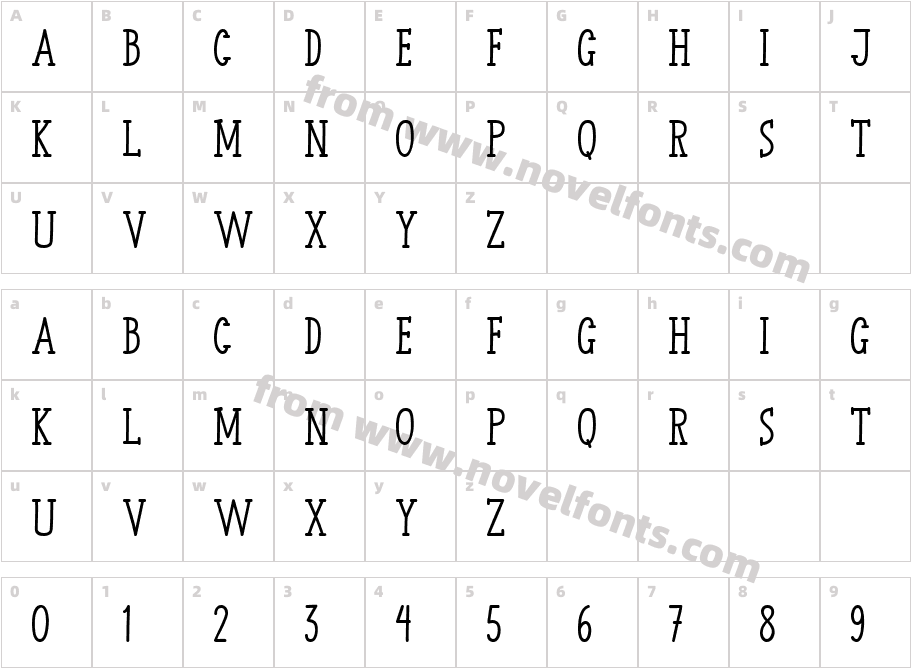 Chocolate Milky Slab SlabCharacter Map