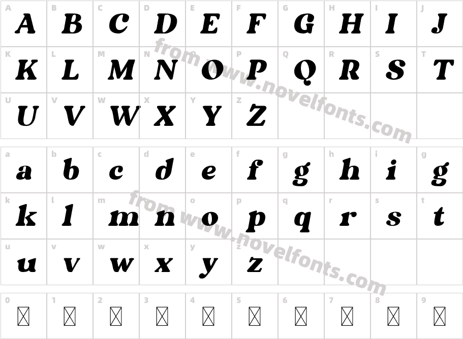 Cholens ItalicCharacter Map