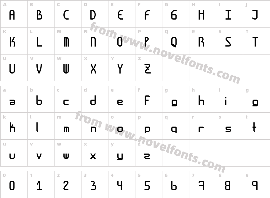 AmplitudesBoldCharacter Map