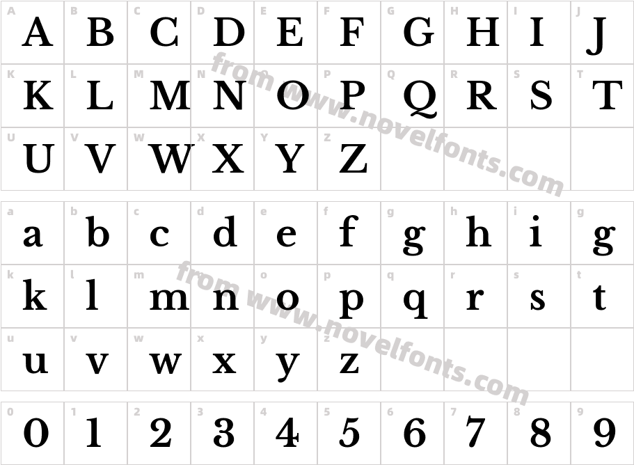 Libre Baskerville BoldCharacter Map