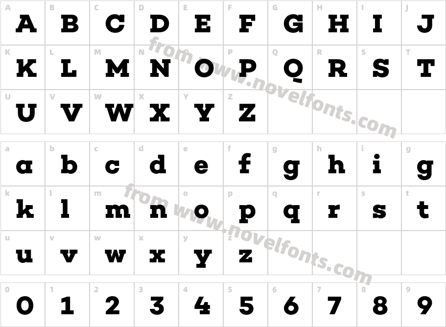 Choplin BoldCharacter Map