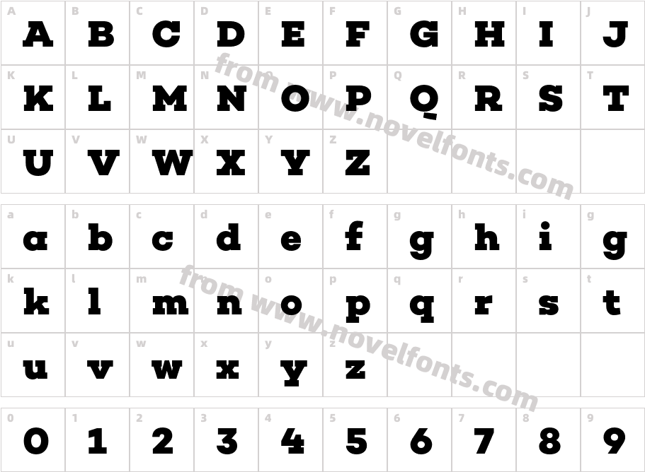 Choplin Extra BoldCharacter Map