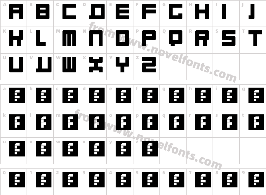 Chrome Thick RegularCharacter Map