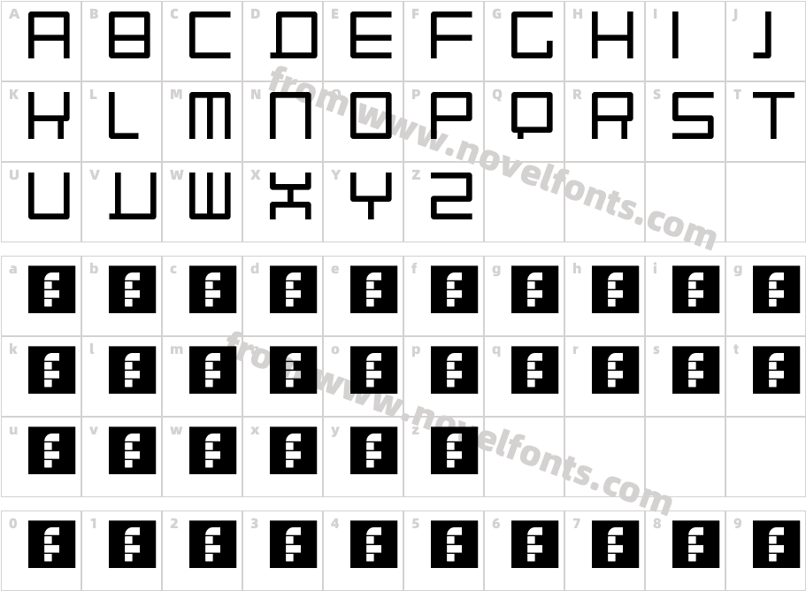 Chrome Thin RegularCharacter Map