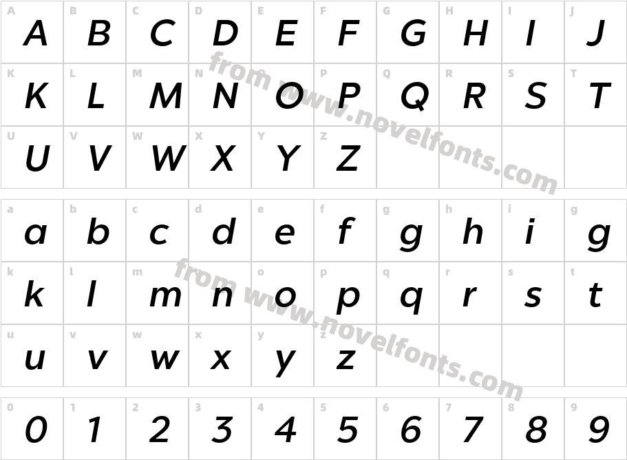 Chronica Pro Regular 7Character Map