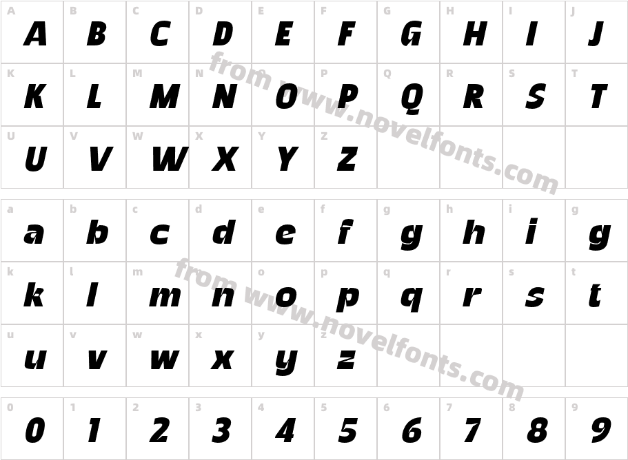 Chulpane ItalicCharacter Map