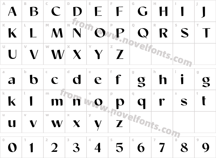 Cicada BoldCharacter Map