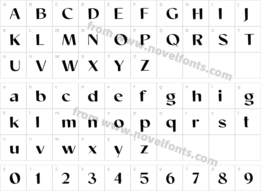Cicada BoldCharacter Map