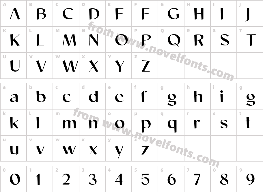 Cicada MediumCharacter Map