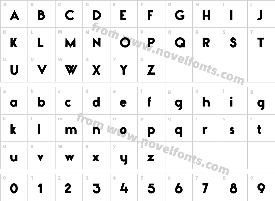 Citizen Kern Extra BoldCharacter Map