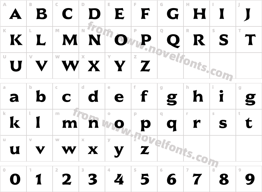 Civane Ext BoldCharacter Map