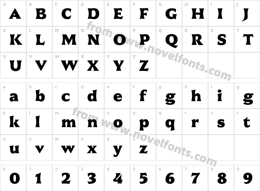 Civane Norm BlackCharacter Map