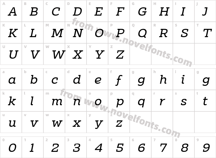 Clab Personal Use ItalicCharacter Map