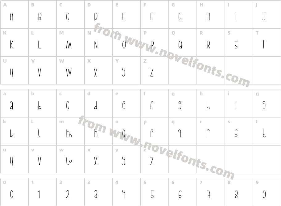 LicorieceCharacter Map