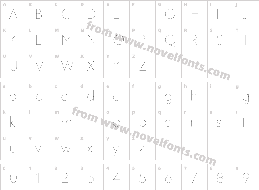 Clarika Geometric Ultra ThinCharacter Map