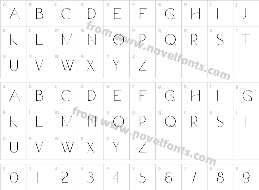 Claro LightCharacter Map