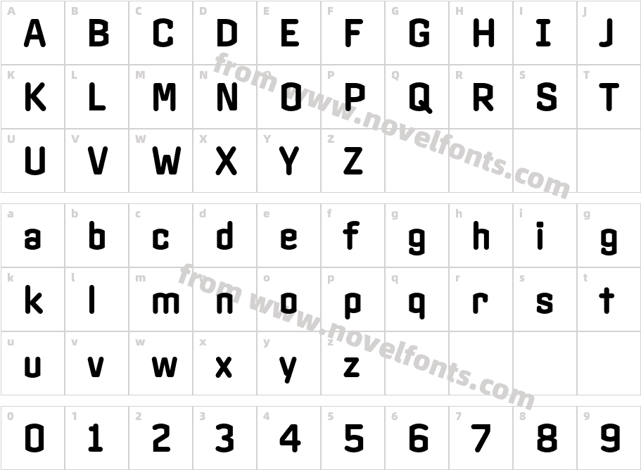 Clicker BoldCharacter Map