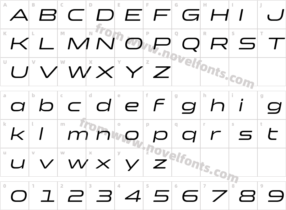 Clonoid W05 Regular ItalicCharacter Map